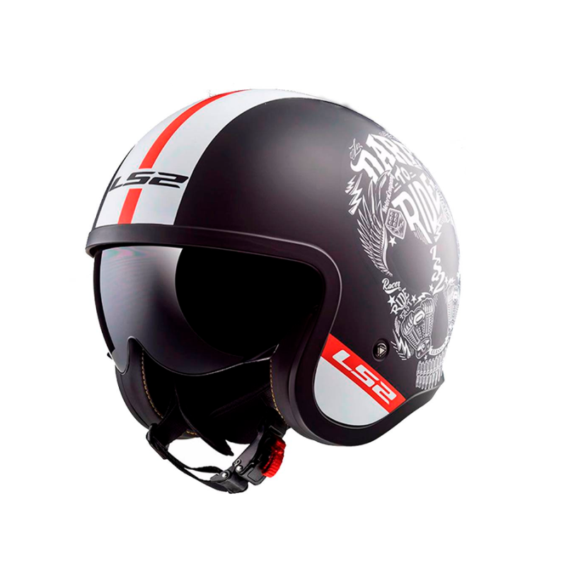 Casco Ls Of Spitfire Inky Negro Mate Blanco Lucero Tu Tienda Online