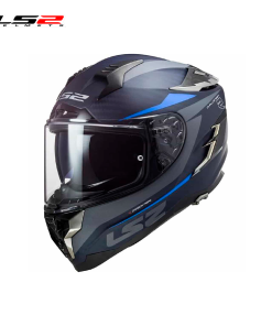 CASCO LS2 FF327 DORNE AZUL MATE FIBRA DE CARBONO
