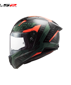 CASCO LS2 FF805 CHASE VERDE/NARANJA FIBRA DE CARBONO
