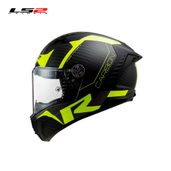 CASCO LS2 FF805 RACING1 AMARILLO FIBRA DE CARBONO