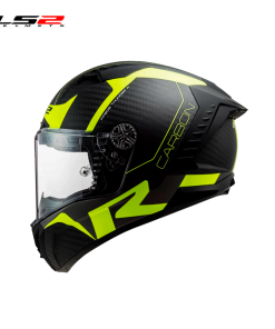 CASCO LS2 FF805 RACING1 AMARILLO FIBRA DE CARBONO