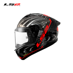 CASCO LS2 FF805 SPUTNIK METAL ROJO FIBRA DE CARBONO