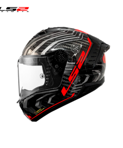 CASCO LS2 FF805 SPUTNIK METAL ROJO FIBRA DE CARBONO