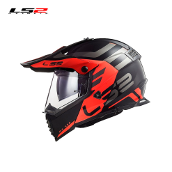 CASCO CROSS LS2 MX436 ADVENTURA NEGRO MATE/NARANJA