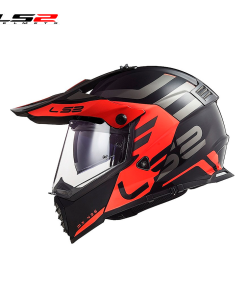 CASCO CROSS LS2 MX436 ADVENTURA NEGRO MATE/NARANJA
