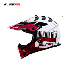 CASCO CROSS LS2 MX437 CODEX BLANCO/VIOLETA