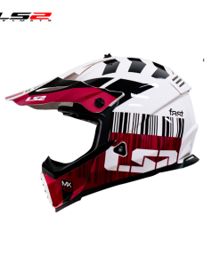 CASCO CROSS LS2 MX437 CODEX BLANCO/VIOLETA