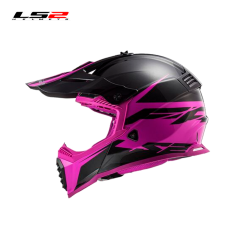 CASCO CROSS LS2 MX437 ROAR NEGRO PURPURA