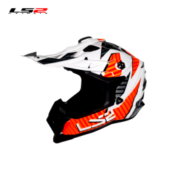CASCO CROSS LS2 MX700 ASTRO BLANCO/NARANJA