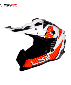 CASCO CROSS LS2 MX700 ASTRO BLANCO/NARANJA
