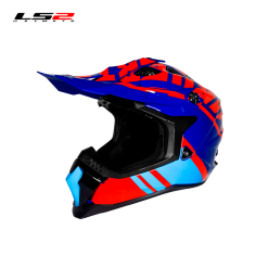 CASCO CROSS LS2 MX700 GAMMAX AZUL/ROJO
