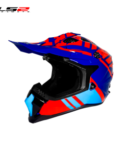 CASCO CROSS LS2 MX700 GAMMAX AZUL/ROJO