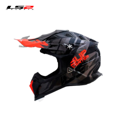 CASCO CROSS LS2 MX700 TROOP NEGRO/ROJO
