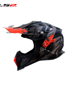CASCO CROSS LS2 MX700 TROOP NEGRO/ROJO