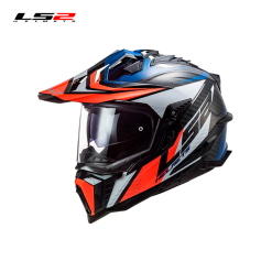 CASCO LS2 MX701 FOCUS AZUL/BLANCO/NARANJA FIBRA DE CARBONO