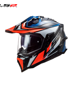 CASCO LS2 MX701 FOCUS AZUL/BLANCO/NARANJA FIBRA DE CARBONO