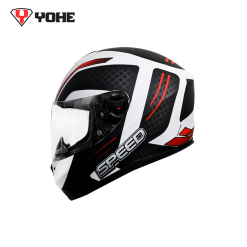 CASCO YOHE Y966 BLANCO/ROJO