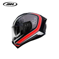 CASCO JHM 802 HEXAGON ROJO MATE