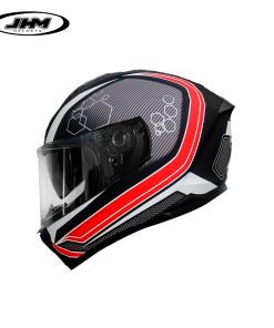 CASCO JHM 802 HEXAGON ROJO MATE