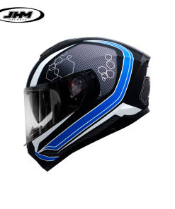 CASCO JHM 802 HEXAGON AZUL MATE
