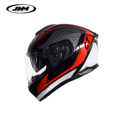CASCO JHM 802 GT NEGRO ROJO