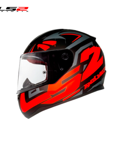 CASCO LS2 FF353 RAP-TAGLINE NEGRO MATE/NARANJA