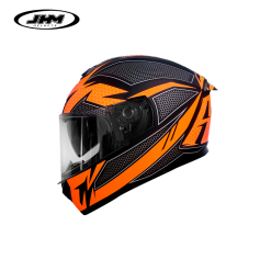 CASCO JHM 802 EVOLVE NEGRO MATE/NARANJA