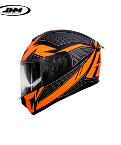 CASCO JHM 802 EVOLVE NEGRO MATE/NARANJA