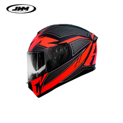 CASCO JHM 802 EVOLVE NEGRO MATE/ROJO