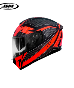 CASCO JHM 802 EVOLVE NEGRO MATE/ROJO