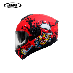 CASCO JHM 802 CLOWN ROJO