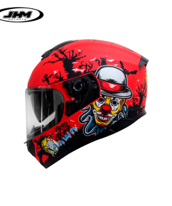 CASCO JHM 802 CLOWN ROJO