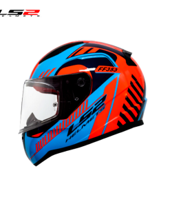 CASCO LS2 FF353 DESTRIP AZUL/NARANJA