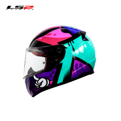 CASCO LS2 FF353 MASTERPIECE NEGRO/TURQUESA