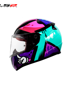CASCO LS2 FF353 MASTERPIECE NEGRO/TURQUESA
