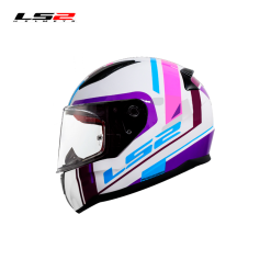CASCO LS2 FF353 CHOS BLANCO/PURPURA