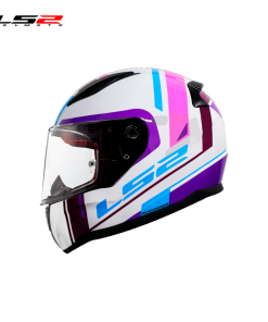 CASCO LS2 FF353 CHOS BLANCO/PURPURA