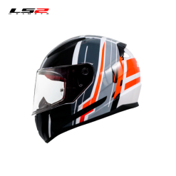 CASCO LS2 FF353 FLAG BLANCO/NEGRO