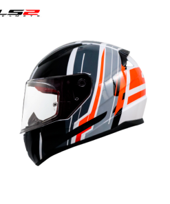 CASCO LS2 FF353 FLAG BLANCO/NEGRO