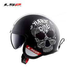 CASCO LS2 OF599 SPITFIRE INKY NEGRO MATE/BLANCO