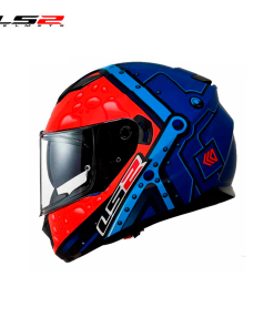 CASCO LS2 FF320 STREAM EVO BUBBLE AZUL/NARANJA MATE