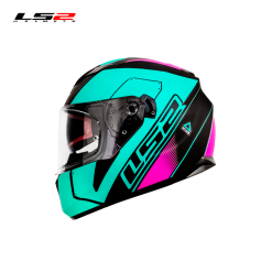 CASCO LS2 FF320 STASH NEGRO/TURQUESA