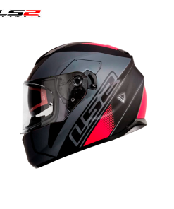 CASCO LS2 FF320 STASH NEGRO ROJO