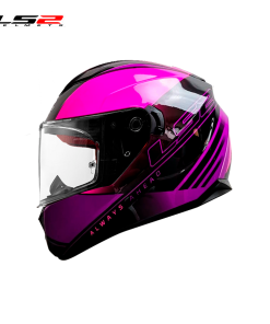 CASCO LS2 FF320 PATH NEGRO/NEON/FUCSIA