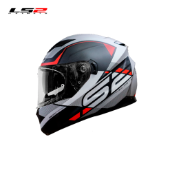 CASCO LS2 FF320 ALIGN GRIS MATE/ROJO