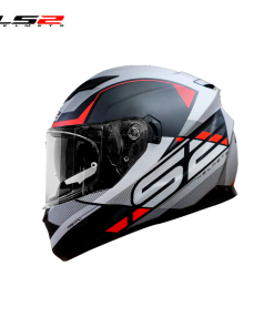 CASCO LS2 FF320 ALIGN GRIS MATE/ROJO
