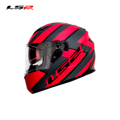CASCO LS2 FF320 REX NEGRO/ROJO