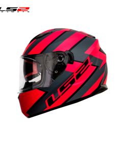 CASCO LS2 FF320 REX NEGRO/ROJO