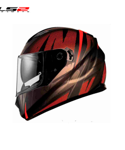 CASCO LS2 FF320 STEIN NEGRO ROJO