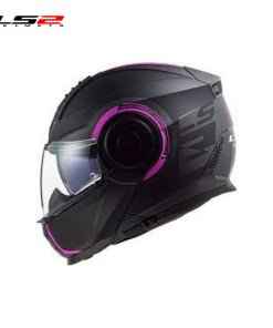 CASCO ABATIBLE LS2 FF902 SCOPE TITANIO ROSADO